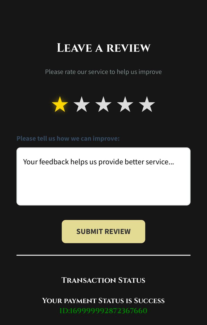 Completion confirmation